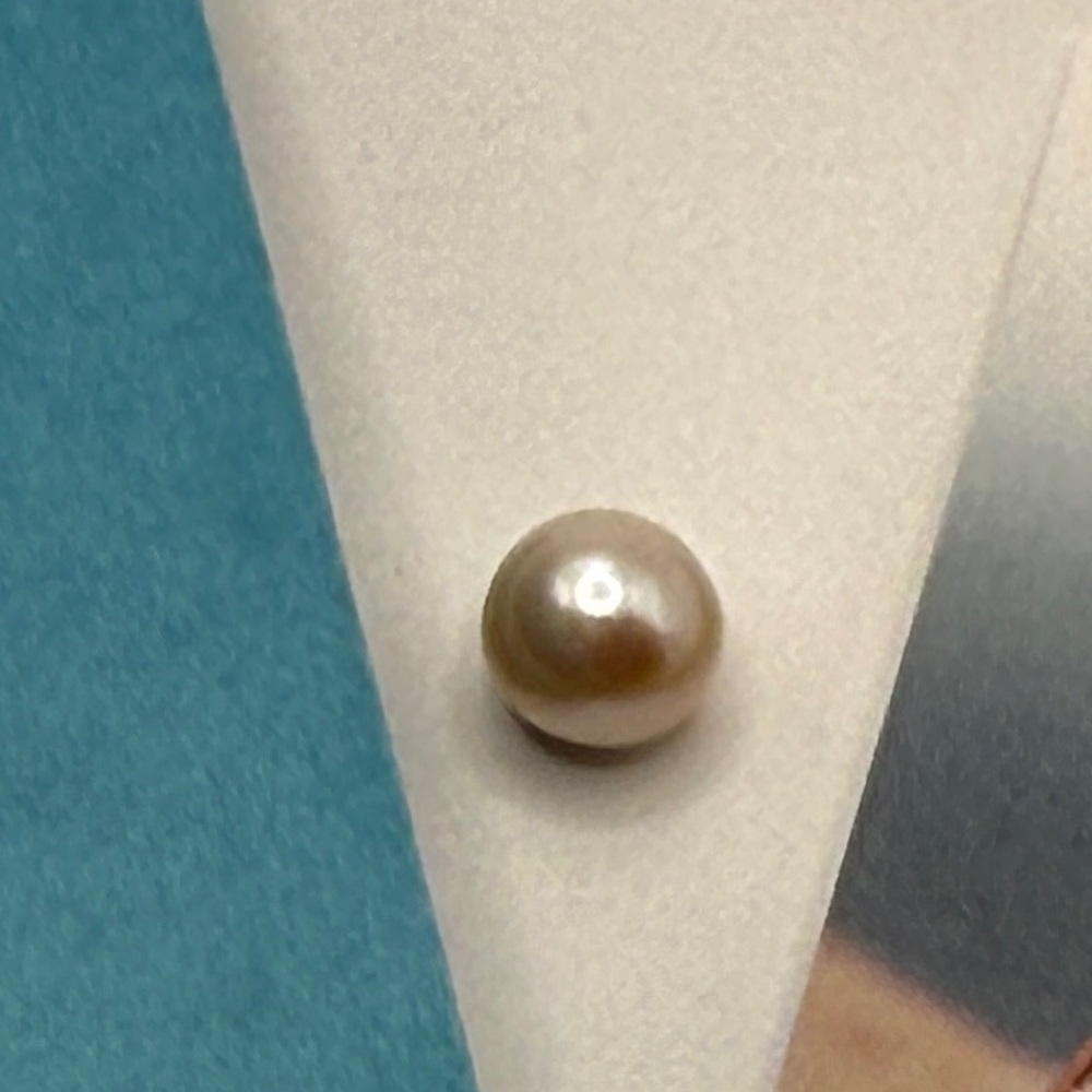 Maui divers jewelry Pick a Pearl beautiful, white pearl blue satin pouch 7.5 mm - Picture 4 of 7